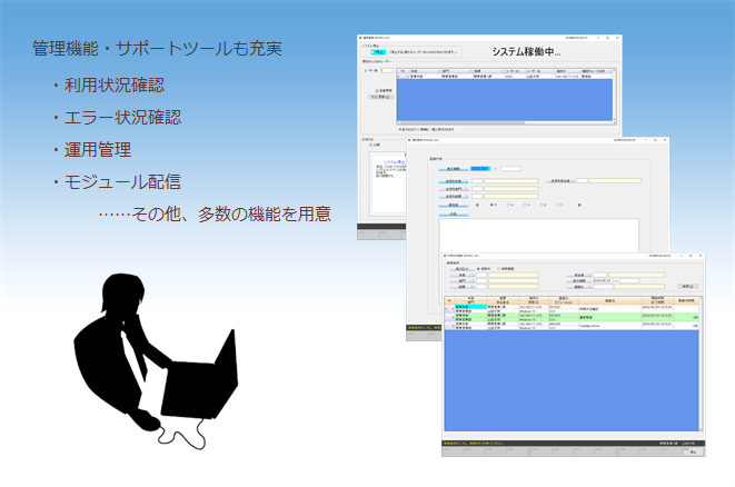 管理機能・運用サポートツールも充実